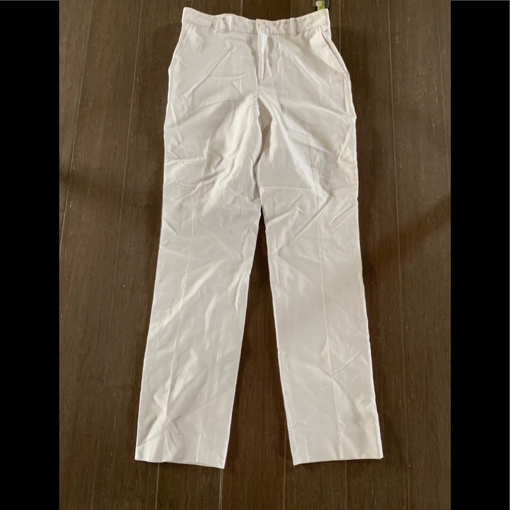 NWT Lauren Ralph Lauren white silk pants slacks 4